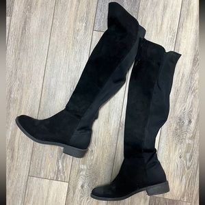 Black Knee High Boots